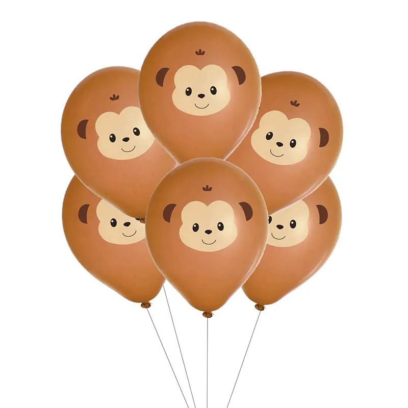 5 Stück Dschungeltier-Luftballons Löwen Tiger Giraffen Safari-Tier Latex-Ballons für Geburtstag Babyparty Hochzeit Partydekoration – Detail 5