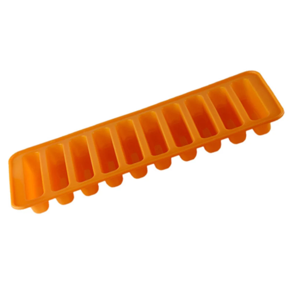 

Silicone Ice Cube Mould 10 Holes Long Thumb Mold Biscuit Loaf Candy Tray Ice Strip Popsicle Cake DIY Baking Tool