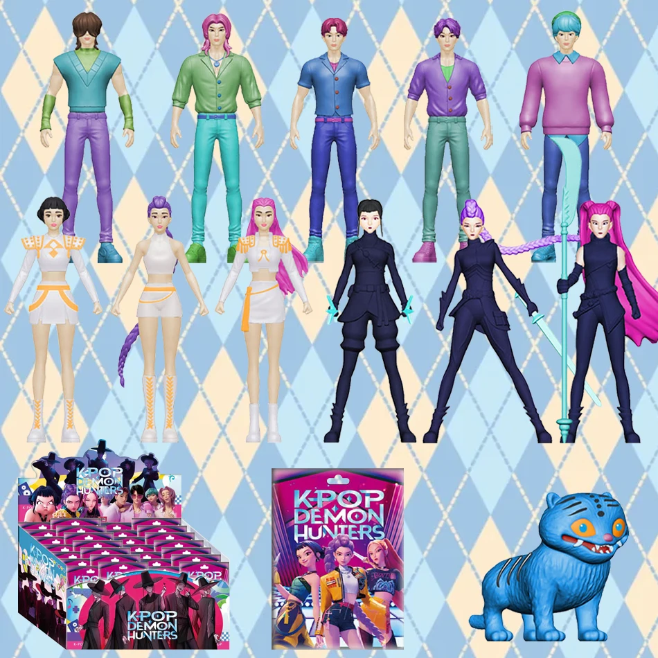 

24 шт. Kpop Demon Hunters коробка фигурка игрушка Дерпи Тигр Руми Мира Зои киска фигурка куклы для фанатов подарок на Рождество и день рождения