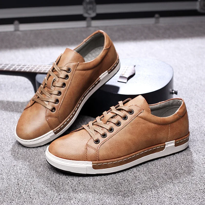 Men Leather Casual Shoes Men Sneakers  Autumn Brand Mens Suede Shoes Comfortable Flat Male Footwear Zapatillas Hombre 2024