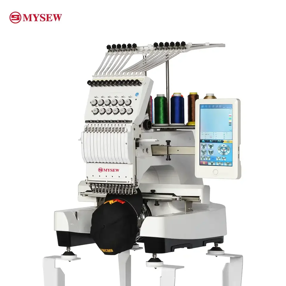 MYSEW MFS1200 Industrial Automatic Single Head Professional Hat Shoes T-Shirt Neating Industrial Computerized Embroidery Machine
