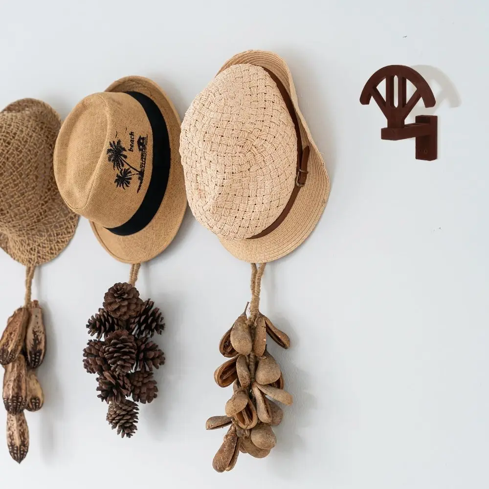 Portable Wooden Cowboy Hat Rack Wall Mounted Adjustable Design Hat Storage Holder Space Saving Keep Original Shape Hat Holder