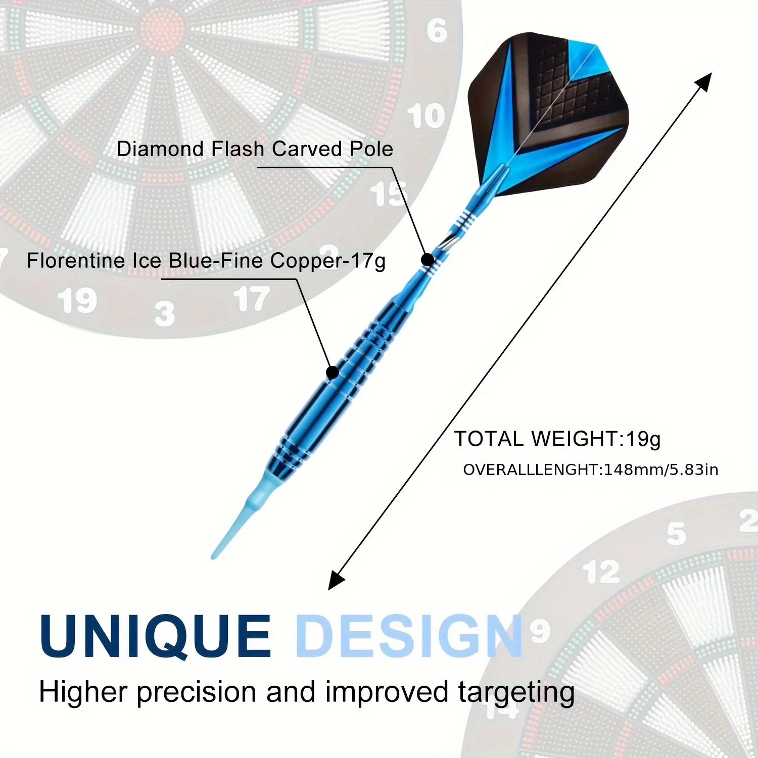 Soft Tip Darts Kit 3 Colors Available Non‑Slip Grooved Barrels Lightning Dart Flights Replacement Soft Tips Complete Accessories
