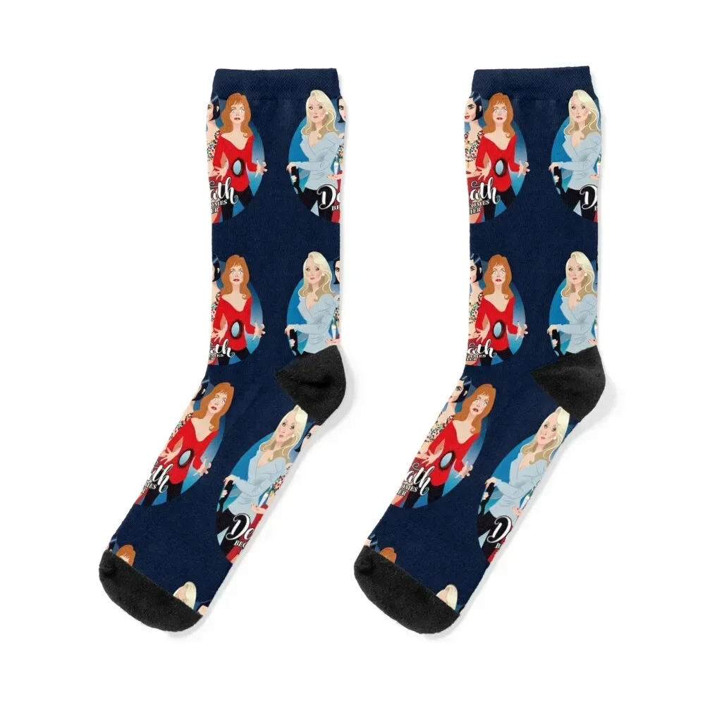 

Death becomes her Socks floral Stockings compression Run hockey Socks Man Women's