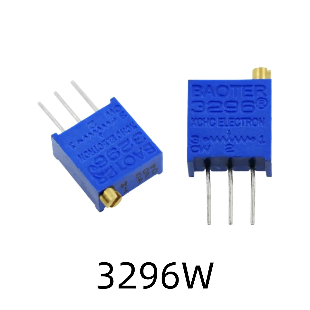 10pcs3296W/3296P/3296X/3362W/3362P Series Single-Turn/ Multi-Turn Precision Trimmer Resistors/Potentiometers 101（100R）to 205（2M）
