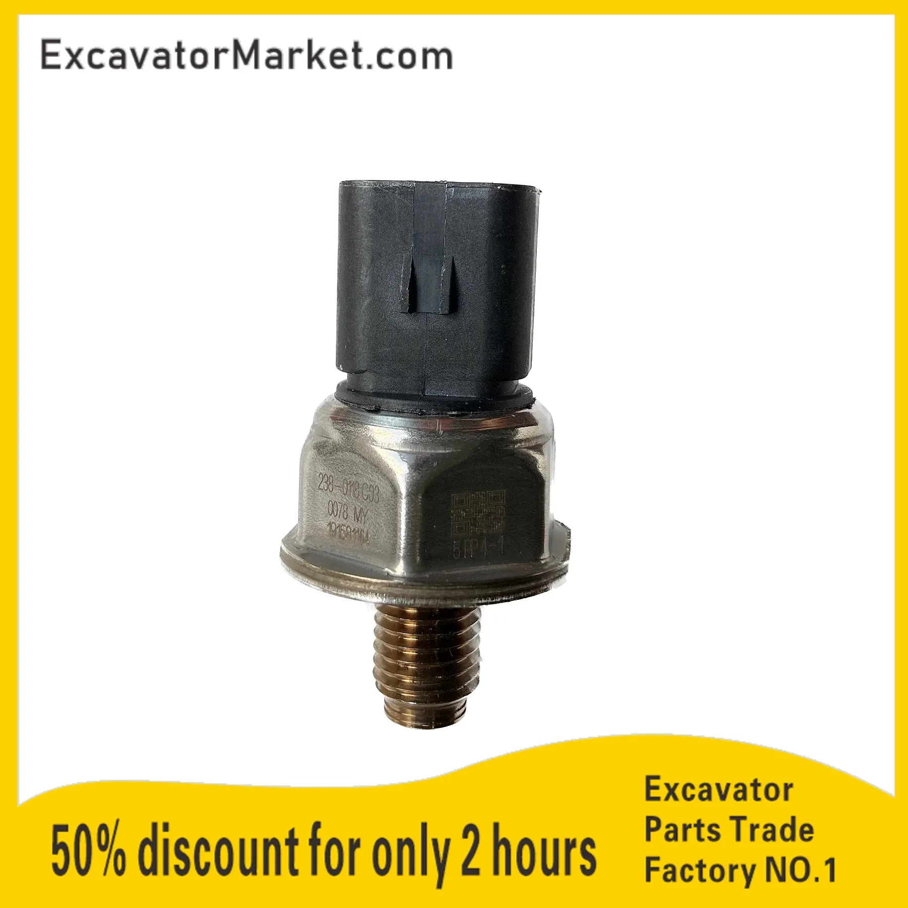 

For E313D 312D 319D 320D C4.2 C6.4 3066 Sensor 5PP4-1 238-0118 2380118 Fuel Rail Pressure Sensor