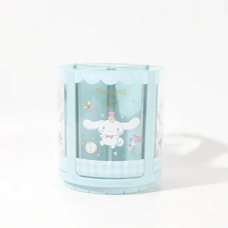 Sanrio Melody Cinnamoroll Kuromi Roterende Penhouder Cartoon Anime Student Desktop Hoge Capaciteit Opbergdoos Briefpapier