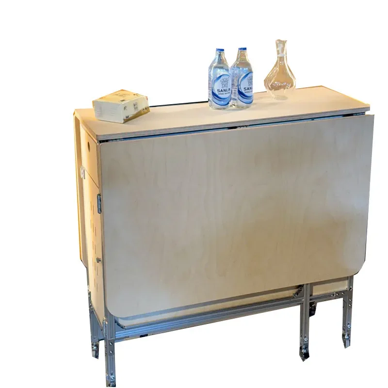 

Simple aluminum profile household folding removable table modern ocean board solid wood computer table
