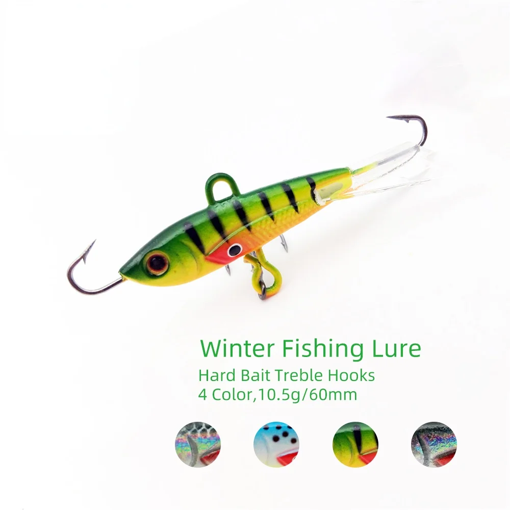 TIANNSII 1pcs 60mm 10.5g Winter Ice Fishing Lure Jigging Balancer Bass Pike Carp Perch Hard Bait Pesca Fishing Tackle