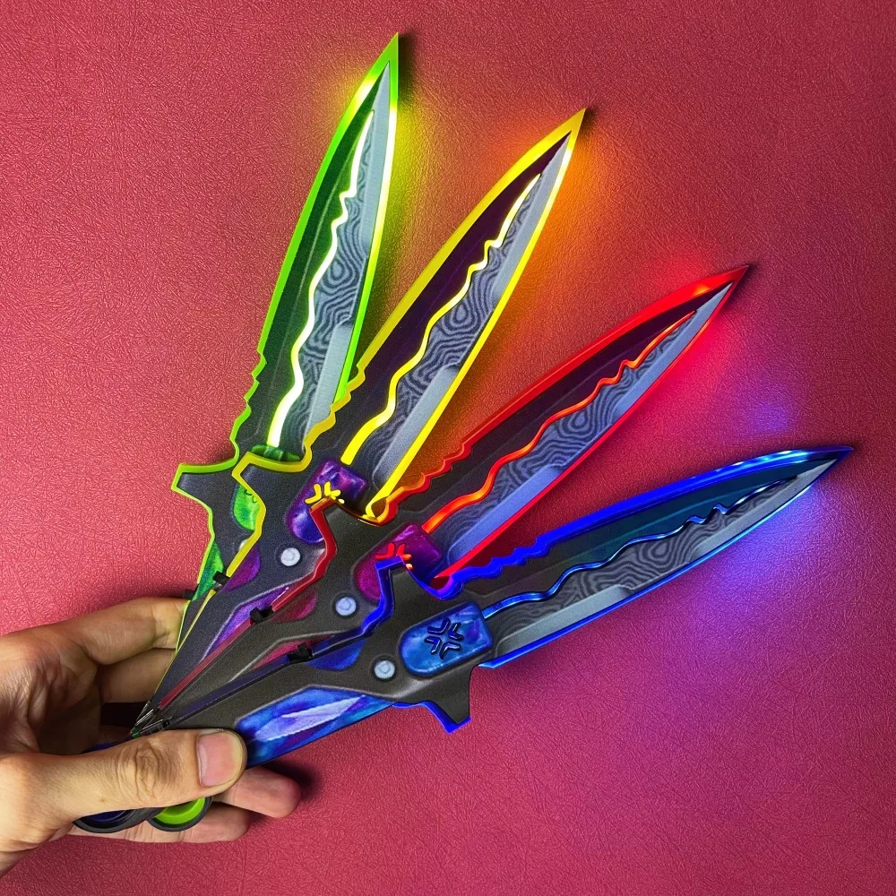 11.6inch Luminous Valorant Katana Led Light Sword Original Samurai Anime Cosplay Prop Ninja Knife Real Size Japanese Katana Toy