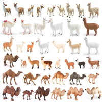 Realistic Alpaca Dromedary Camel Bactrian Camel Figurine Hand-Painted Model Figure Educational Collectible Figurines for Kids