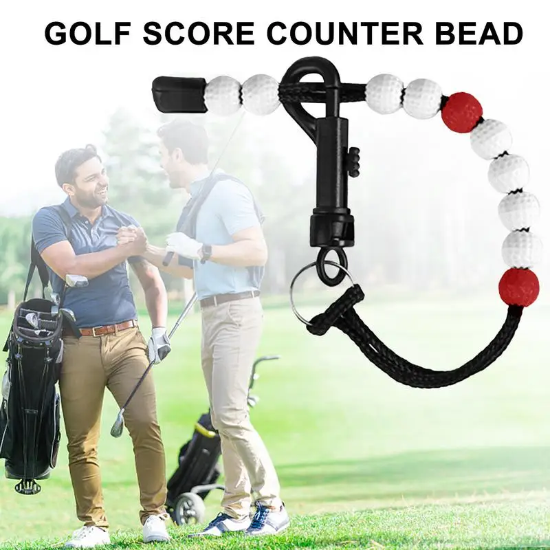 Golf Beads com clipes para saco, contador, contagem, fácil acesso