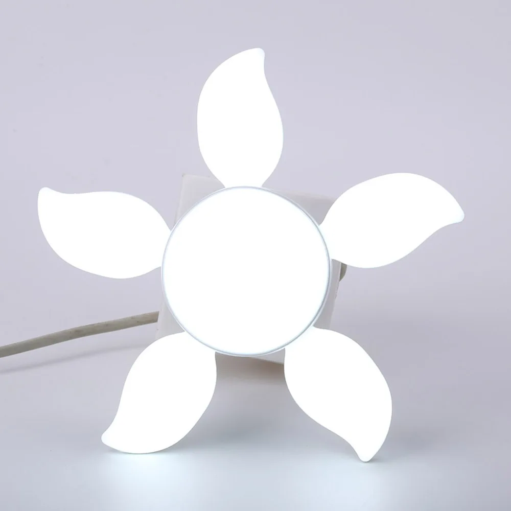 Luzes de teto LED com ventilador dobrável Lâmina, Garagem Luz, lâmpada deformável, Iluminação Industrial, Oficina Fixture, 45W, 50W, 55W, E27