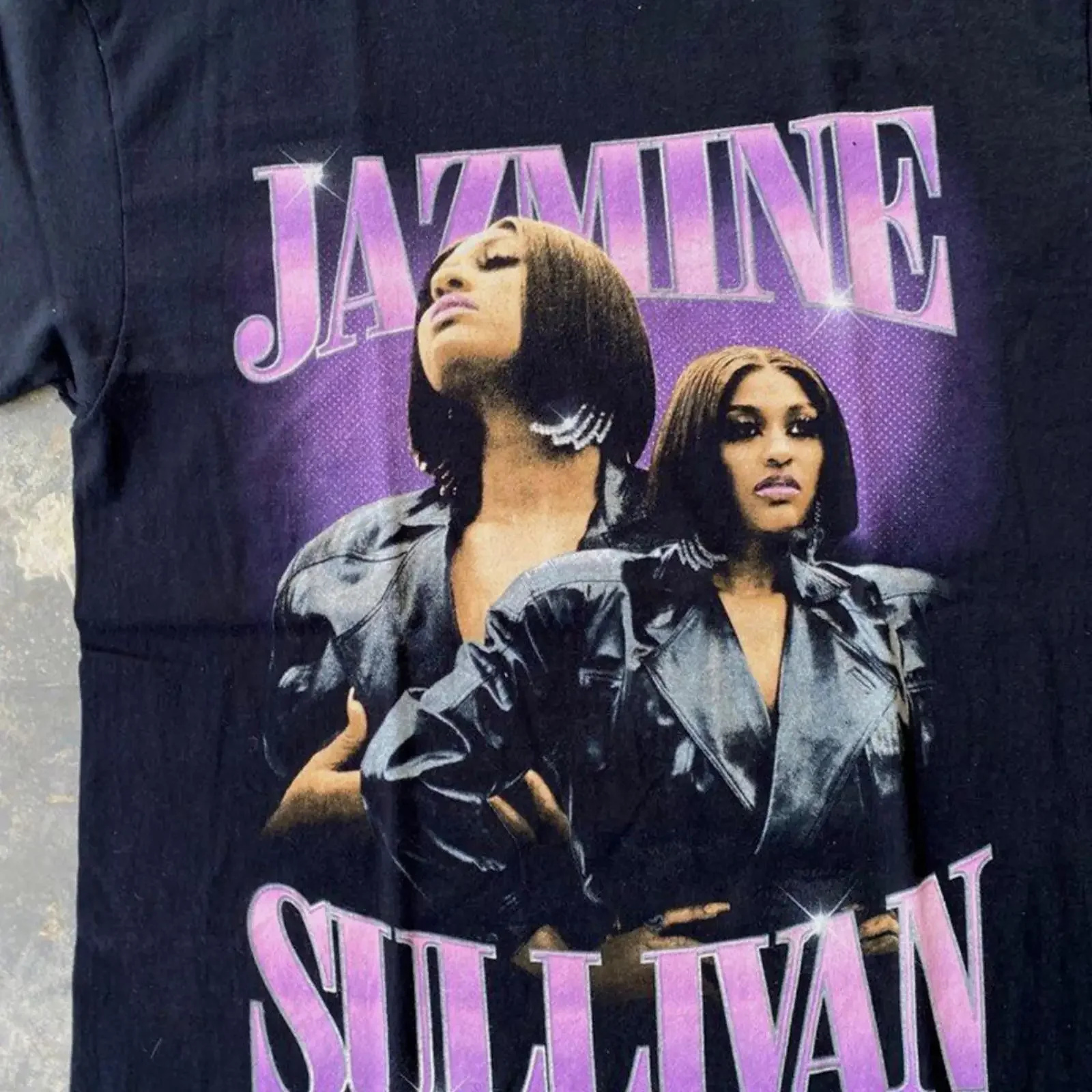 vintage Jazmine Sullivan T shirt black Short sleeve All sizes S to 5Xl vintage Washed Slightly Top For Everyday Wear homme