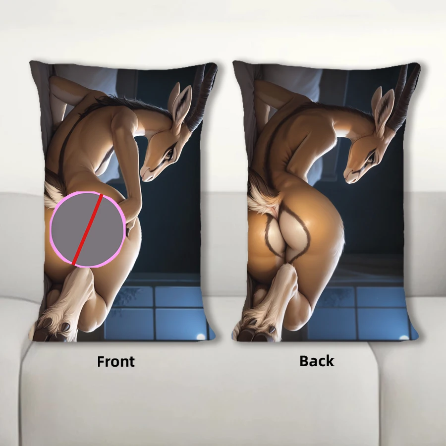 

Dakimakura аниме пушистая антилопа диванная подушка наволочка для тела двухсторонняя постельное белье с принтом наволочка