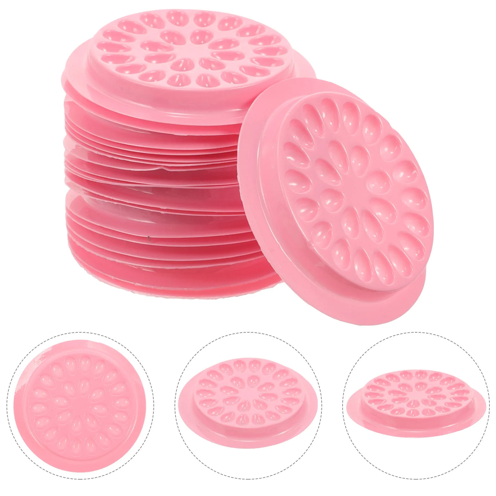 100 個つけまつげ接着剤ホルダーマルチ溝デザインアプリケーションツールサロン Diy 使用まつげエクステンションパレットまつげ