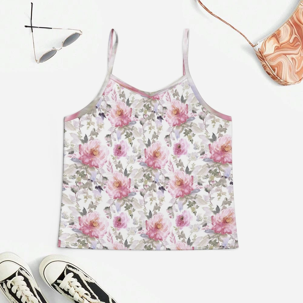 

Women's Flower Print Graffiti Print Pajama Set Two Piece Set Casual Short Sleepwear Summer Home Wear Summer Wear Camisole Vest