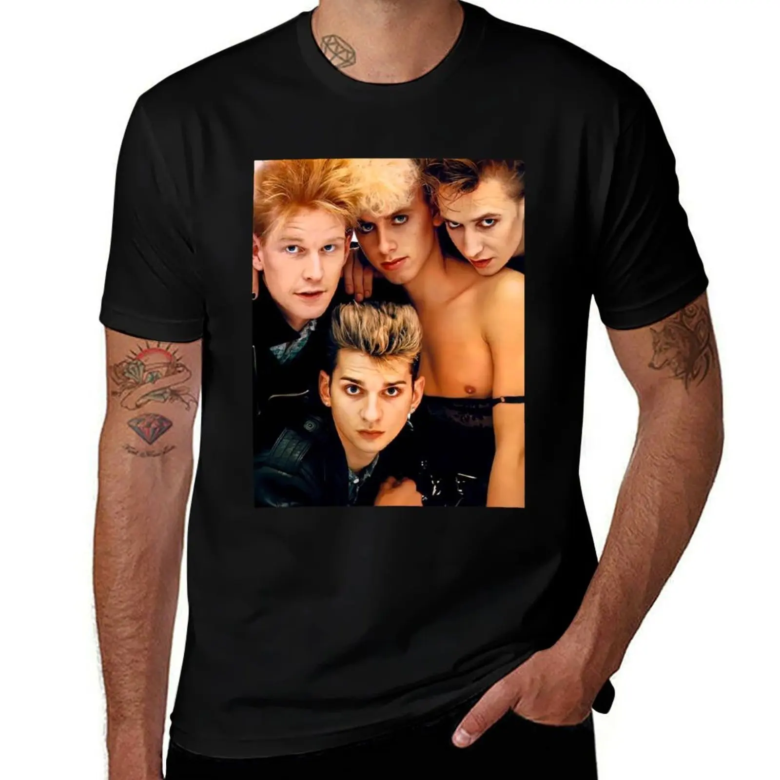 DM 80s Lineup T-Shirt Simple Trendy Casual T-Shirt