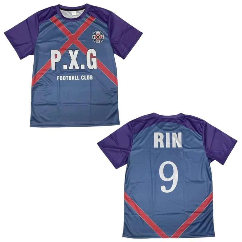 ✦2026✦Anime Rin Shirt Cosplay Costumes #9 Football Club Jersey Rin Itoshi Soccer Training T-Shirt 3D Printing✦ - view 2