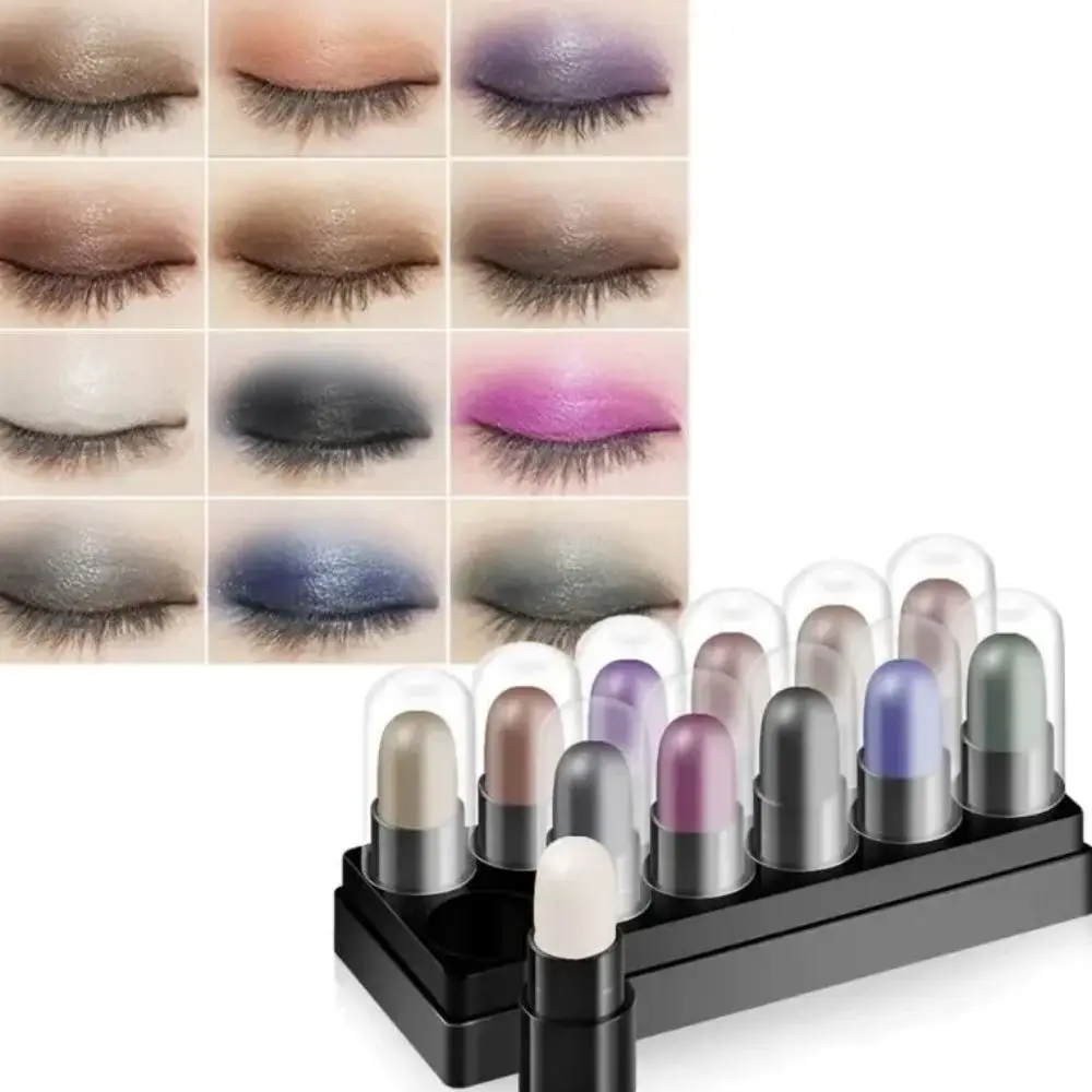 Bâton d'ombre à paupières nacré, 24 couleurs, surligneur, longue durée, stylo pour nouveau-né