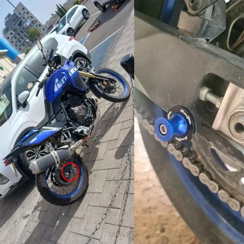 For YAMAHA Ténéré 700 Explore Tenere 700 T7 Rally World Raid 2022-2024 CNC Motorcycle Swingarm Spools Sliders Screw Tire Caps