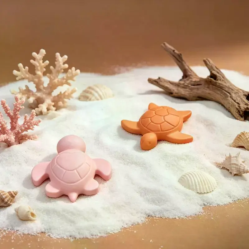 Four Turtles Plaster Silicone Molds DIY: Heart Star Texture Shell Ornaments Epoxy Resin Scented Animal Candle Soap