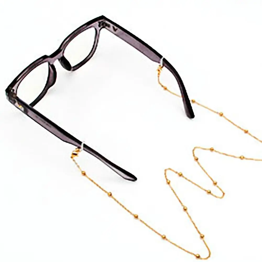 Earphone Hanging Reading Spectacles Holder Clip Beaded Chain Penadant Glasses Tool Sunglasses Metal Lanyard Glasses Neck Chain