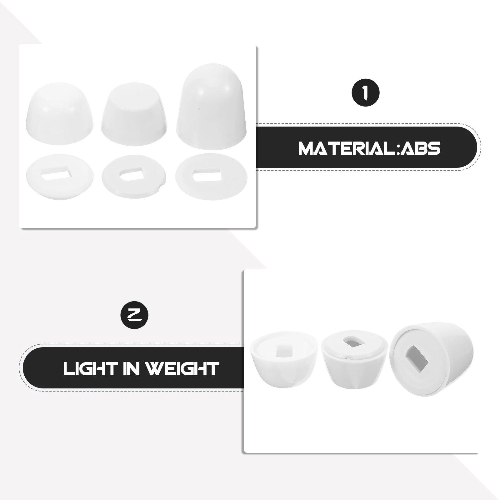 

Bolt Caps Covers Replacement Plastic Floor Bolt Covers For Toilet Seat Repair Durable Toilet Bowl Lid Installation