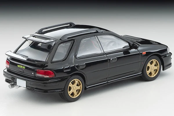 TOMICA TLV 1:64 N281d SUBARU WRX STi Ver.V Preto, modelo de carro miniaturizado estático de liga Tide Play, brinquedo de menino presente de aniversário de feriado.