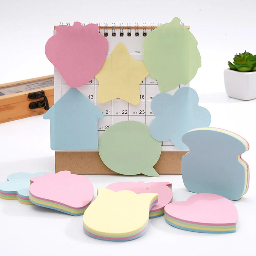 

6 Books Stickers School Memo Tear-off Self-adhesive Pads Paper Compact Supply Office