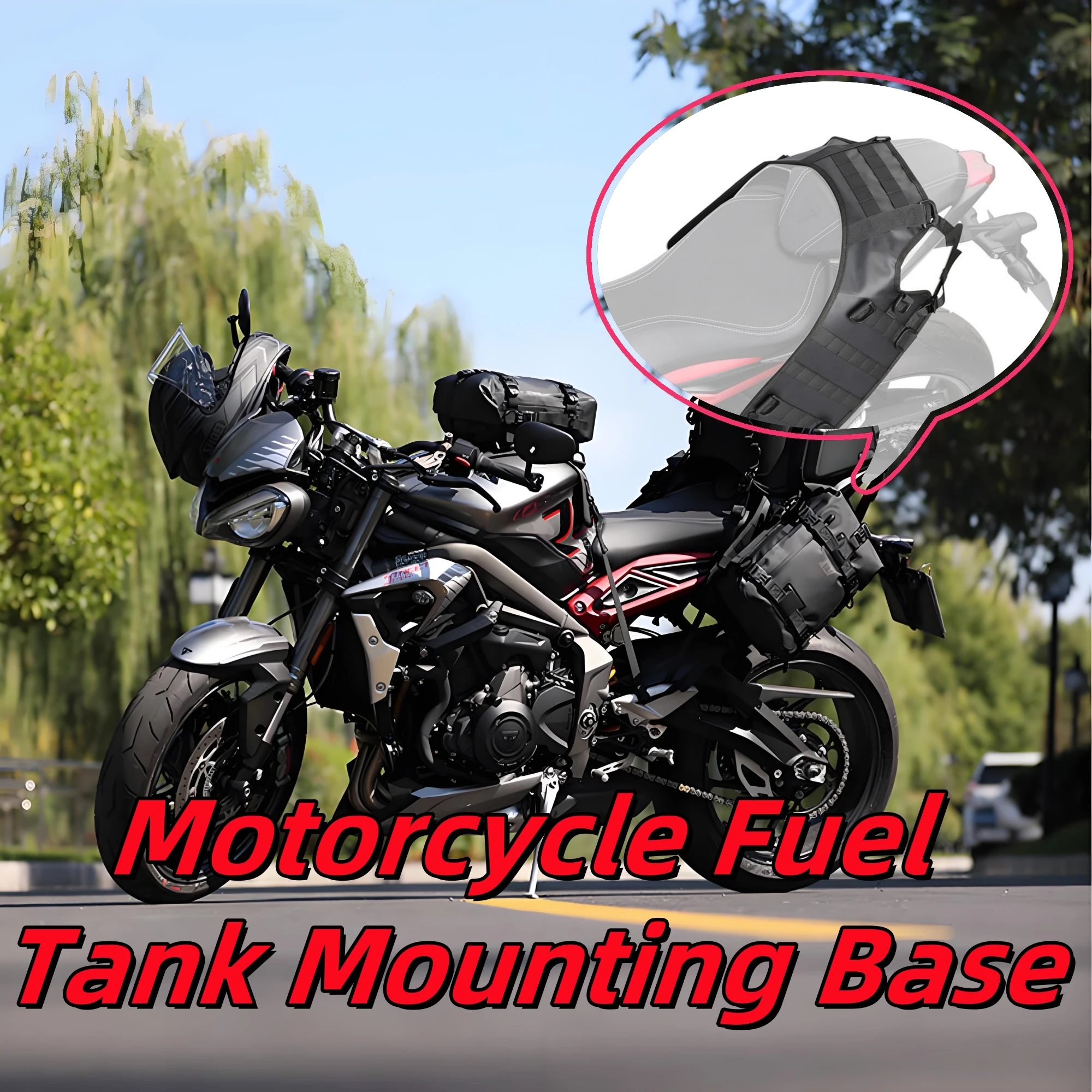 Motorcycle Saddle Bag Base Fits Universal Motors Back Seat Bag Install Pad Rack Tail Side Bag Motocross Accessories