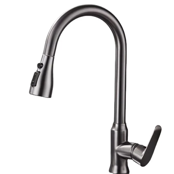 All copper hot selling pull-out pagoda vegetable washing basin faucet sink kitchen telescopic dishwashing basin cold and hot spl