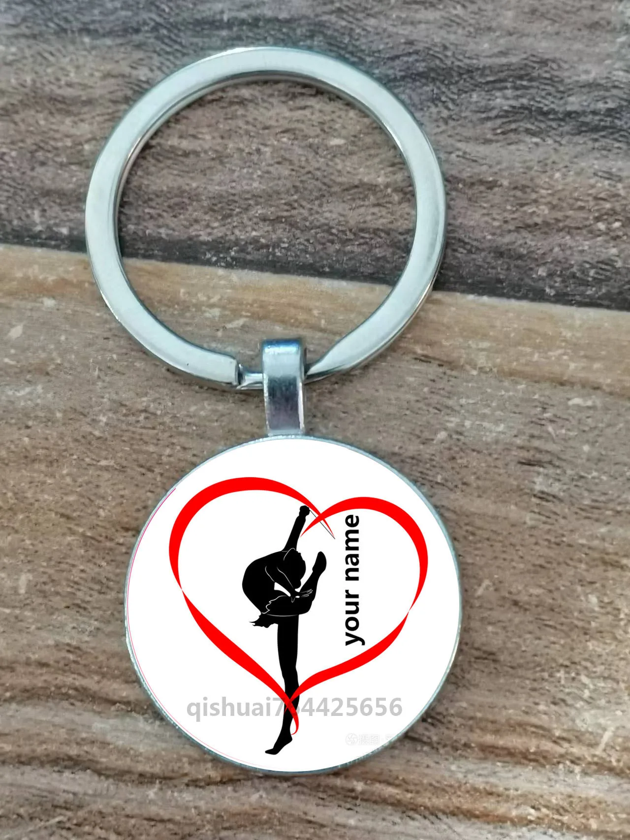 Diy Custom Name / Rhythmische Gymnastik Schlüsselanhänger / Turnerin Custom Name, Design Gymnastik Private Custom Name Schlüsselanhänger Anhänger Com – Detail 5