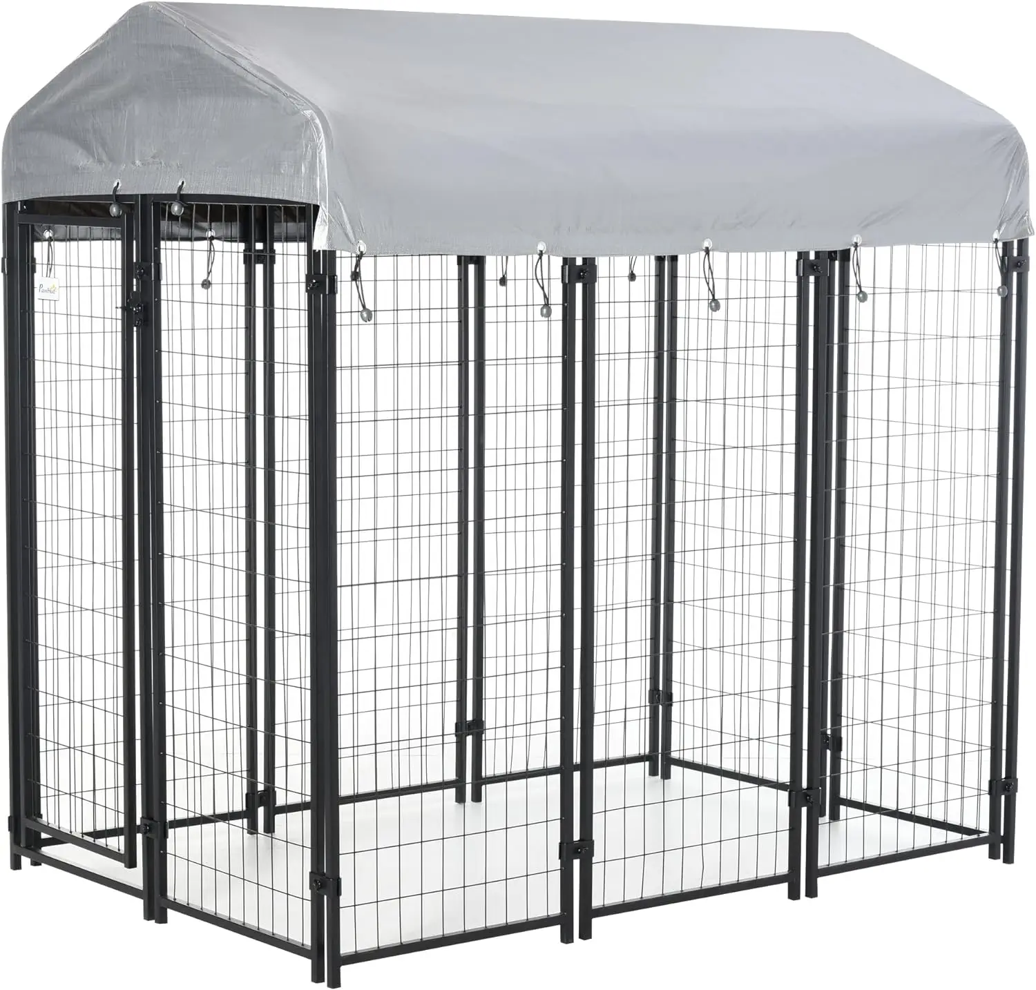 Dog Kennel Dog Exercise Pen with Lockable Door, Water-Resistant Canopy, for Medium and Large Dogs