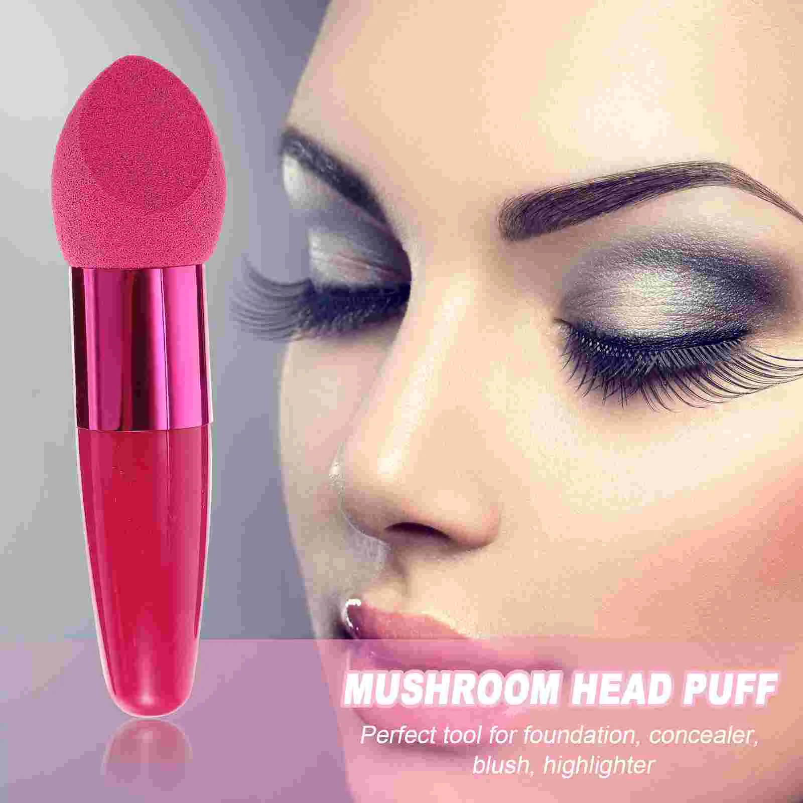 Handle Mushroom Head Makeup Flash Foundation -corrector Sponge Puff for Women (Random Color)