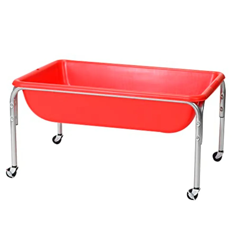 's Factory Medium Sensory Table 18″ Height Sandbox Water Table for Red