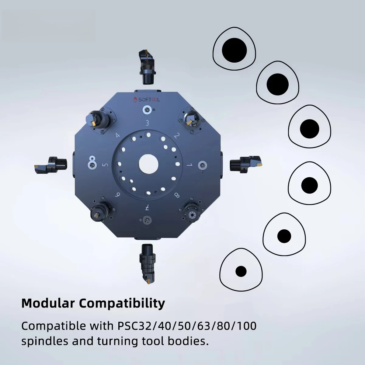 PSC external turning tool holder, for processing DTJNR DTJNL models, OEM can be customized, accuracy 0.02mm, repeatable position