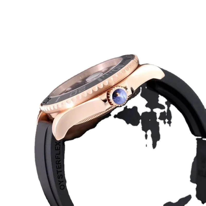 2025 Men's Automatic Mechanical Watch Luminous Waterproof 50M Rubber Strap Sapphire Crystal Business Casual Self-Winding