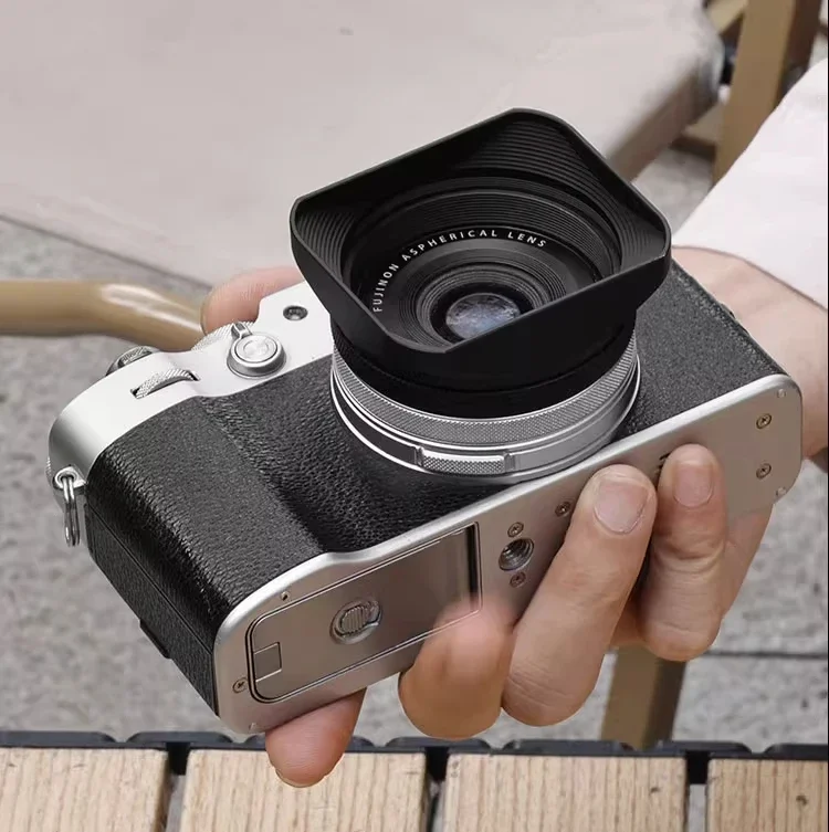 Square X100VI Blendenabdeckung, kompatibel mit Fujifilm X70 X100S X100T X100 X100F X100V Objektivfilter-Adapterring, Metallhalterung – Detail 10