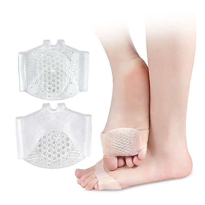 1/2/5Pairs Thick Honeycomb Forefoot Pad Toe Separator Hallux Valgus Pads Anti-wear High Heel Foot Protector Cushion Feet Care