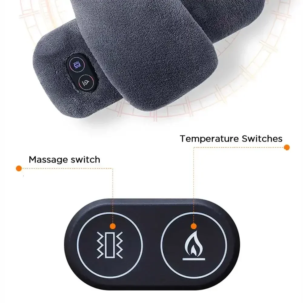 Smart 3 Gänge Heiz massage Winter beheizter Schal elektrische Heizung Schals Schal wasch bar verstellbar wiederauf ladbar USB Halstuch