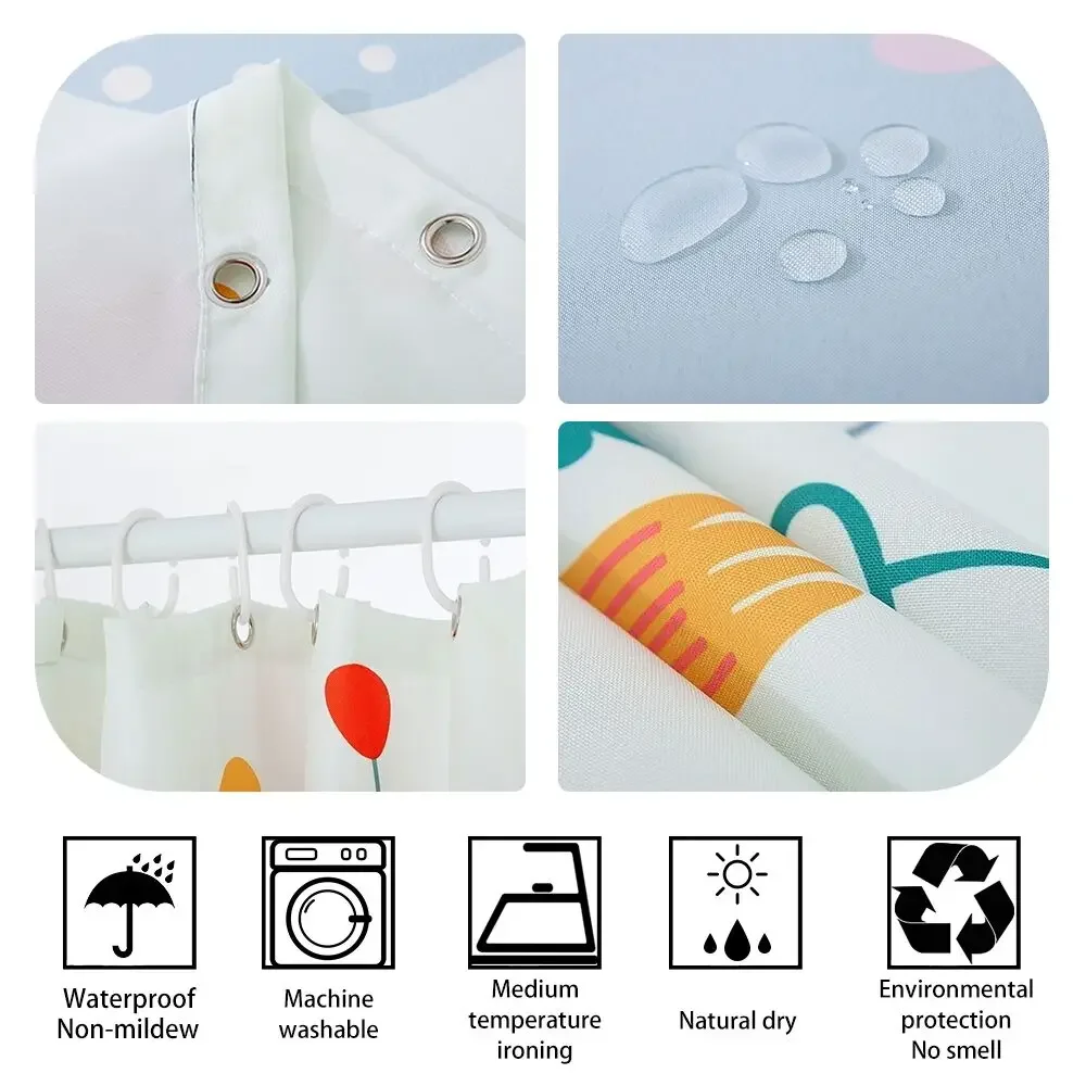 GAEMerry Cortina de chuveiro de Natal, presente de Natal, árvore de Natal, cortina de banheiro com ganchos, estampa de Natal, decoração de casa