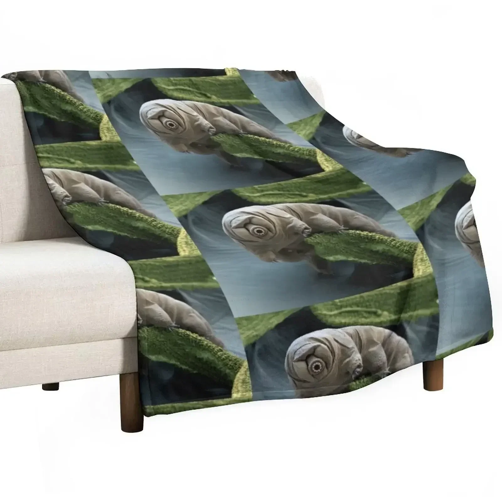 Water Bear or Tardigrade Under the Microscope Throw Blanket Decorative Sofa manga Blankets