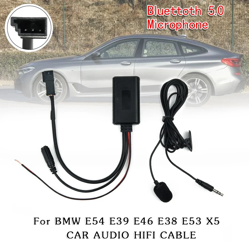 Audio HIFI Cable Adaptor+ Microphone For BMW E54 E39 E46 E38 E53 Easy Installation Direct Replacement Perfect Fit Wear Parts