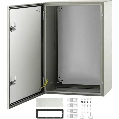 IP66 NEMA 4X Steel Enclosure 24x16x10'' Waterproof Electrical Box for Outdoor/Indoor Use with Mounting