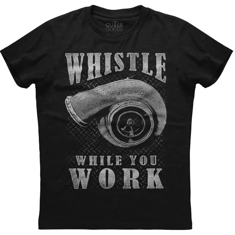 Whistle While You Work Mens  New Cotton Black T shirt