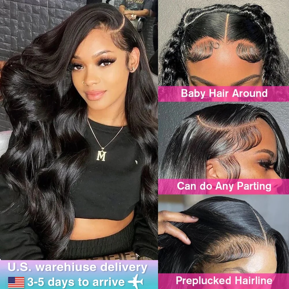 Body Wave Lace Front Wig 30inch 13x4 Human Hair PrePlucked Brazilian Human Hair Lace Frontal Wigs For Women Lace Closure Wig