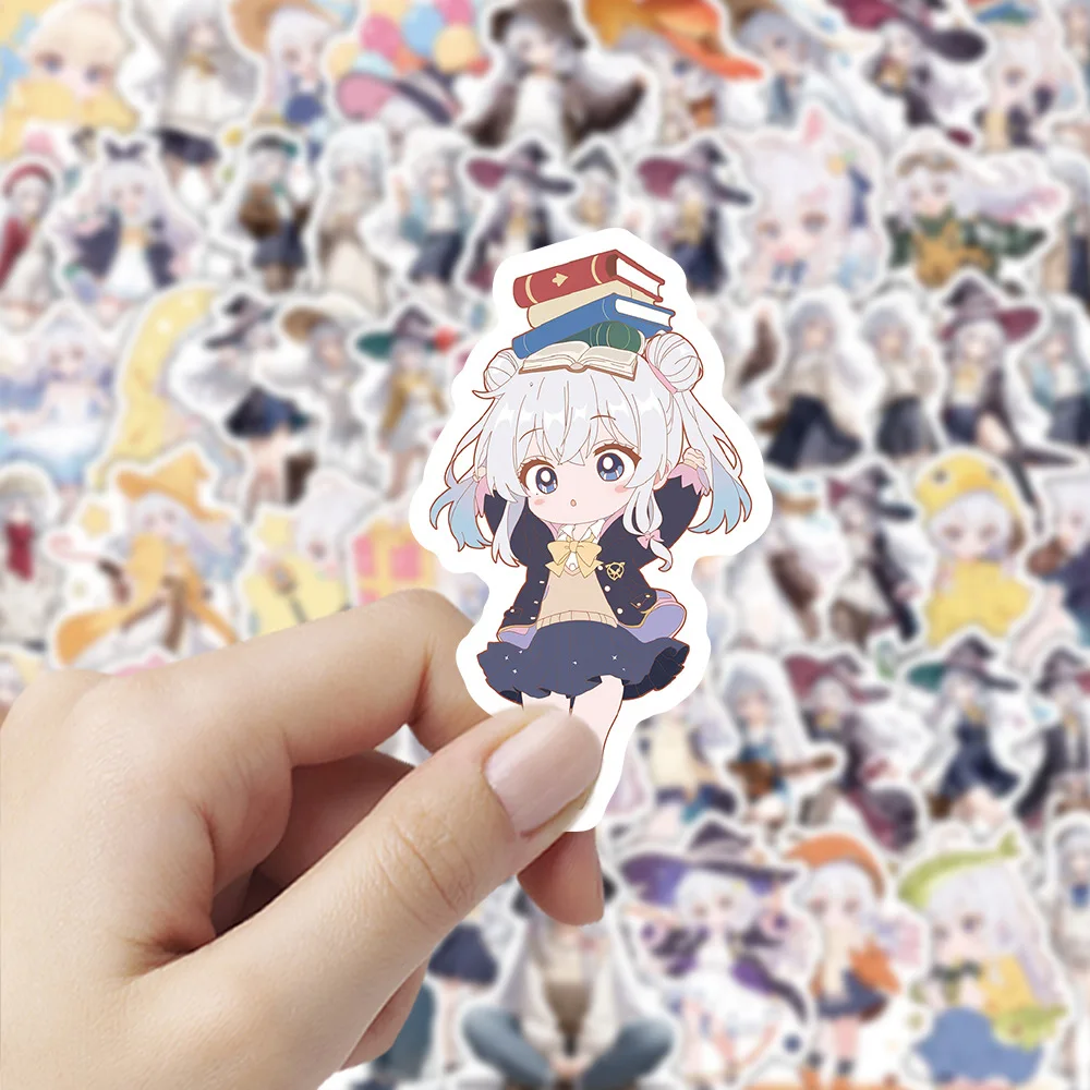 

10/50/100PCS Japanese Anime Wandering Witch The Journey of Elaina‌ Sticker Doodle Kawaii Elaina Decal Decorative Water Cup