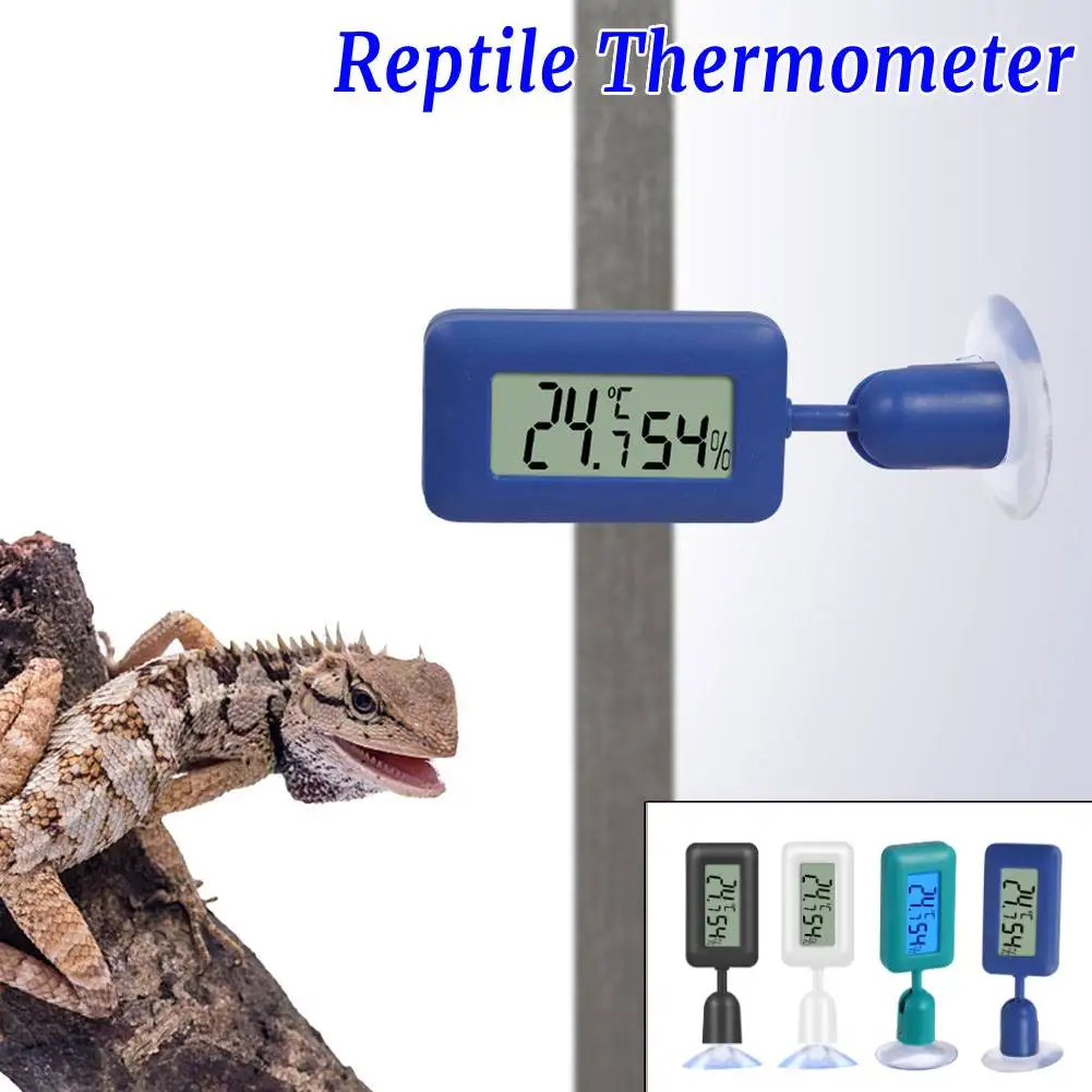 

Reptile Thermometer Terrarium Humidity Meter with Suction Cup Thermometer Humidity Gauge Reptier Accessoires for Pets