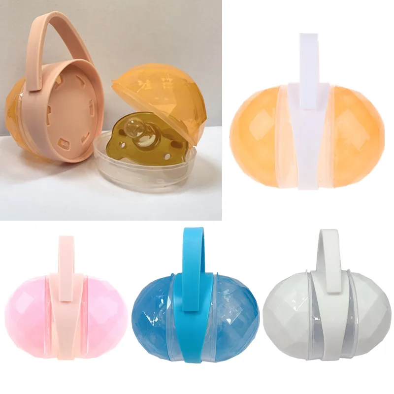 Safe Baby Pacifier Holder Portable Nontoxic PP Infant Newborns Pacifier Box Container Plastic Soother Storage Case Nipple Holder